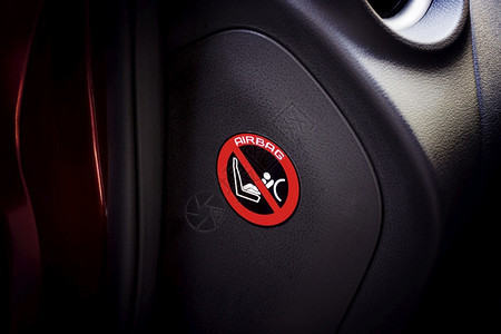 禁止婴儿紧急情况气袋警告报员在汽车客运室儿童座椅上签字贴标图片