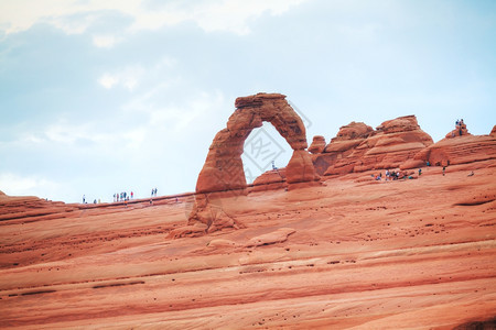 景观山拱2015年8月日在美国UT的Moab附近Arches公园内图片
