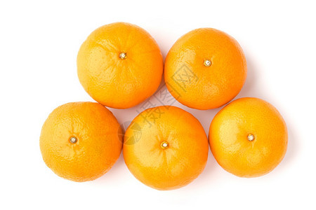 酸的自然白色背景5个果橙分离柑橘图片