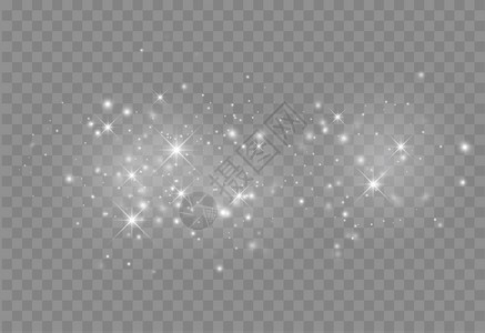 插图光亮效应许多闪光微粒被孤立在透明背景矢量星云上而光亮效应则与大量闪光颗粒隔离在一起这些闪光微粒则与灰尘一道闪亮抽象的派对图片