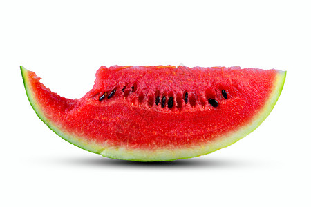 被咬一口后的西瓜图片