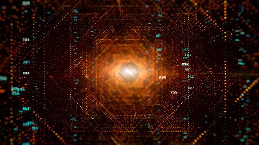 二进制未来派带有微粒和数字据技术网络连接背景概念的网络空间数字隧道包括微粒和数字据技术网络连接背景概念飞行图片
