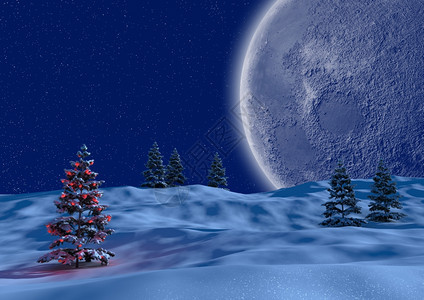 雪风景观安息日圣诞节现场的合成物图片