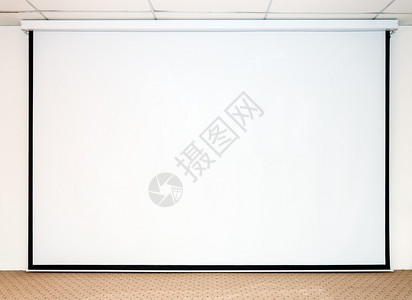 娱乐展览用于在舞台上演示的大型白屏幕Name内部的图片