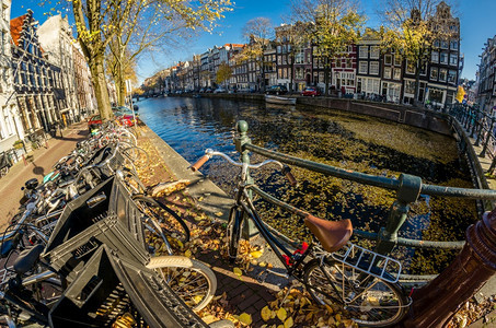 阿姆斯特丹城市地貌荷兰鱼眼观水欧洲的历史图片