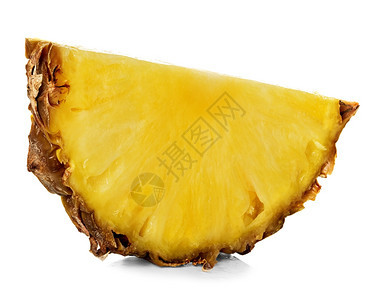 食物有机的素主义者在白色背景上孤立的菠萝切片图片