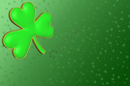 四叶幸运的绿色背景三叶由小和组成子图片