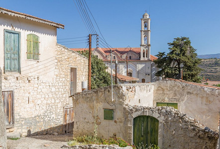 建筑学塞浦路斯利马索尔区Lofou传统山村Lofou街帕利卡拉斯图片