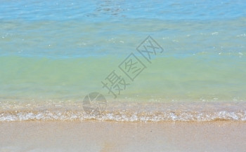 西班牙巴利阿里群岛马洛卡大干人背景或纹理的海滨颜色沙蜜和软蓝绿宝石平静的地中海夏天图片