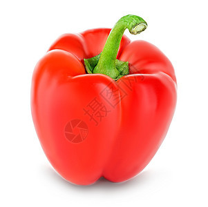 营养闪亮的孤立在白色背景上的甜红辣椒饮食图片
