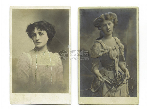 女孩照片老的二手古董1902世纪明信片伦敦英国图片