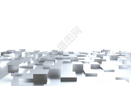 质地堵塞电脑灰色立方体抽象背景图案3d插图片