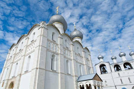 旅游罗斯托夫韦利基俄罗斯古城克里姆林宫地标背景图片