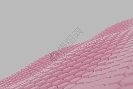 网格抽象未来六边形波技术A动画背景3d蓝色的数字图片