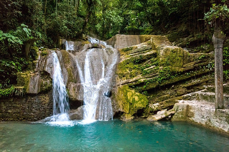 墨西哥的Xilitla遗址pueblomagicoplace遗址植物魔法幻想图片