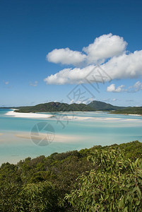 Whitsunday群岛白港海滩的景色令人惊艳澳大利亚蓝色的令人惊叹图片