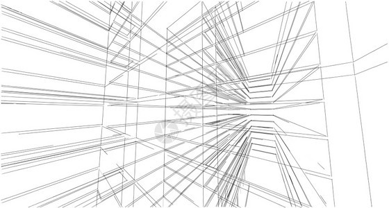 摘要草图建筑工程电线框架虚拟的建筑师形象图片
