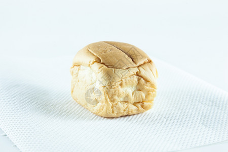 Breadonawhiteflobbread以孤立的白色背景为面包可口谷物子图片