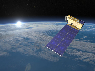 之上星系气候地球和太阳升起的星空Aura卫由NASA3D提供的图像元素图片