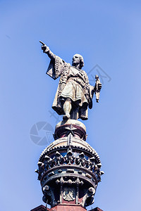 纪念馆蓝色的西班牙巴塞罗那08621哥伦布纪念碑兰拉图片