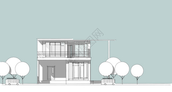 建造绘画筑图摘要草插文白色的图片
