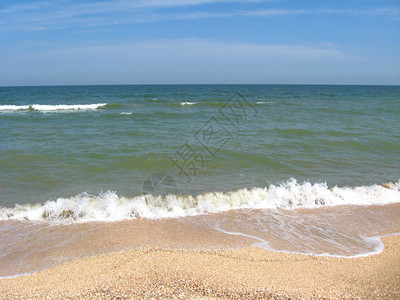 冲浪旅游景观海滨沙滩上的洋波浪图片