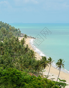 泰国NakhonSiThammarat海景滩空中观察夏天地平线图片