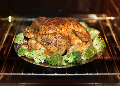 家禽雏菊食物烤火鸡和箱卷心菜图片