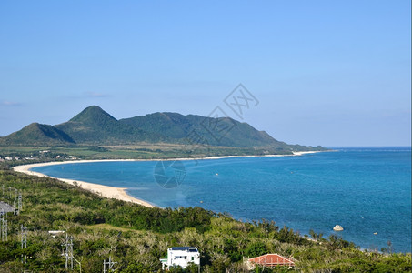 珊瑚玉松弛水从日本热带岛屿Ishigaki的Tamatori观察点看一眼假期背景