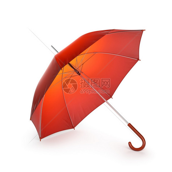 生活覆盖橙色秋雨伞隔离在白色背景3D插图橙色秋雨伞隔离在白色背景插图干燥图片