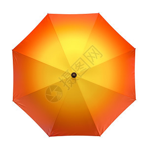 目的新阳伞橙色秋雨隔离在白色背景3D插图橙色秋雨伞隔离在白色背景图片