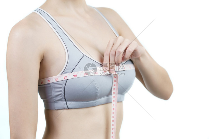 妇女为乳房植胸手术量腔健康女士塑料图片