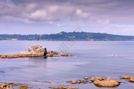 旅游海洋西班牙北面美丽的海景观西班牙北部户外图片