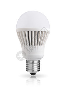 活力干净的LED灯泡在白色背景上被孤立力量背景图片