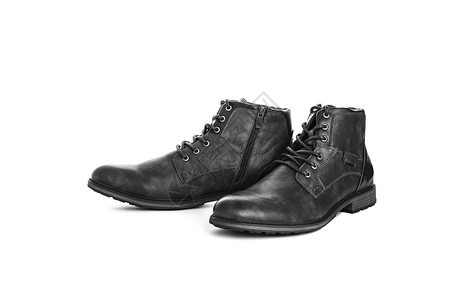 皮革老的Menrsquos鞋黑色休闲隔离在白背景Menrsquos鞋黑色休闲隔离在白背景美丽图片