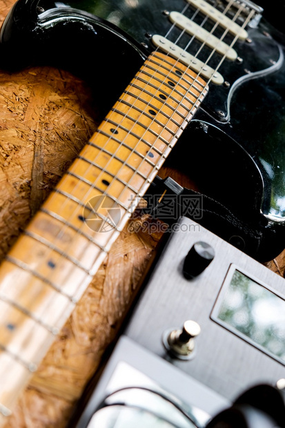 行业声音的娱乐关闭器音背景概念吉他和演播室设备图片