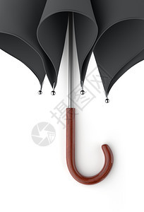 降低保护深色伞隔离在白背景3D插图上深色伞隔离在白背景插图安全的图片
