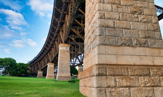 夏天悉尼港桥澳大利亚城市标志日落历史图片
