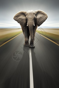 动物概念公路重型运输旅行数字复合体a电子综合体强的背光图片