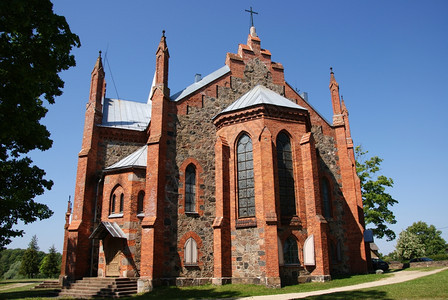 美丽的爱沙尼亚Viljandi美丽手术教堂建筑师操作图片