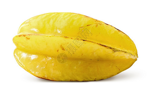 美味的生食物成熟黄色卡隆孤立在白背景上成熟的黄色卡隆孤立在白图片