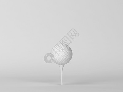 Golf球最小场景3d插图使成为玩绿色图片