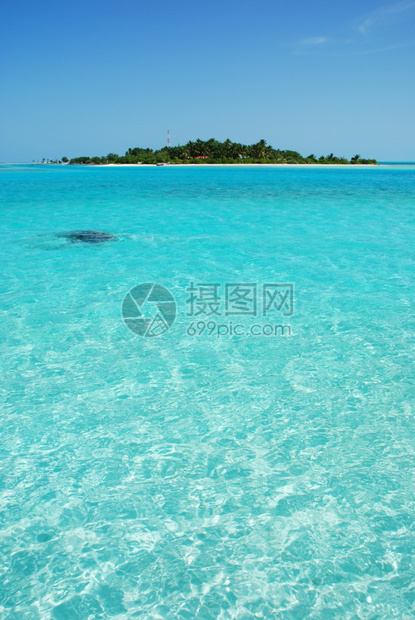 蜜月热带美丽的照片一个有伟大水景的恶岛屿旅行图片