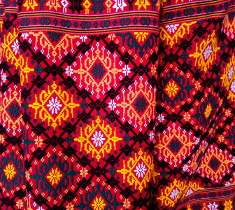 棉布制作衣服泰国式丝绸织物泰国纺手工编物图片