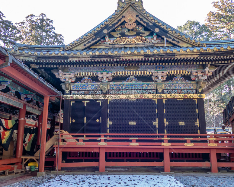 建筑学寺庙是德川幕府的创始人堂川易亚苏的终极安息之地东川浩宫点经过图片