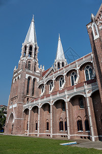 亚洲人纪念碑缅甸仰光圣玛丽斯柯大教堂文化图片