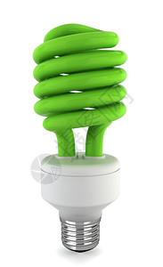 节省白色背景的生态灯泡3d插图经济创新图片
