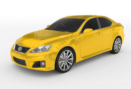 变暗汽车隔离在白色黄油漆有玻璃左前侧视图3D渲染汽车隔离在白色左前车辆图片