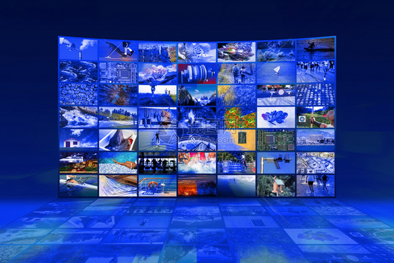 娱乐大型多媒体视频墙宽屏幕网络流媒体电视节目液晶显示器高清电视图片