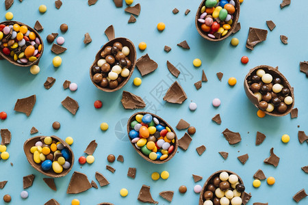 糖果带有的巧克力鸡蛋庆典复活节图片